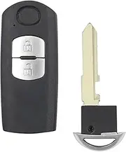 FLJKCT Car Key Shell Smart Car Remote Key Shell Case 2/3/4 Buttons Auto Key with Emergency Key Blade,for Mazda 3 6 CX5 CX3