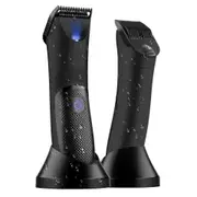 Body Hair Trimmer for Men Electric Groin Hair Trimmer Rechargeable Ball Shaver Groomer Replaceable Ceramic Blade Heads Waterp