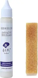 Watercolor Masking Fluid Masking Fluid Pen, 30ml White Liquid Watercolor Paint Art Masking Fluid with Cleaning Wipe, Watercolor Masking Fluid for Fine Arts & Crafts Supplies