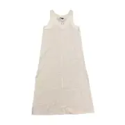NWT DKNY Women's Pullover Linen A Line Dress White XXL