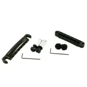 TonePros Standard Tune-O-Matic/Tailpiece Set Small Posts/Unnotched Saddles Black