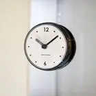Anti Fog Suction Cup Wall Clock for Kitchen Bathroom Silent Quartz Clocks