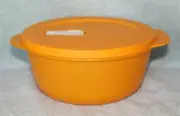 Tupperware CRYSTALWAVE PLUS ROUND CONTAINER ~ Papaya ~ 6.25 Cups ~ BRAND NEW!