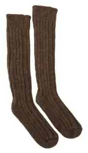 Dolce & Gabbana Chic Brown Wool Blend Over-Calf Women's Socks Authentic