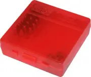 MTM Pistol Ammo Box 100 Round Flip-Top 38 Special 357 Mag - Clear Red P-100-3-29