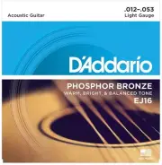D'Addario EJ16 Phosphor Bronze Acoustic Guitar Strings, Light