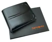 Exclusive SAMSONITE Black LABEL BAYAMO Bifold Leather WALLET 9cc Pass Black