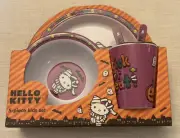 Hello Kitty Halloween Trick Or Treat 5 Piece Kids Dinnerware Set Melamine
