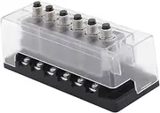 ULTECHNOVO Circuit Breaker Overload Box for Car 6 Branches 30A 19pcs 12-32V Simple Install Marine Automotive Protector