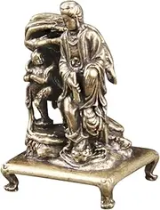 ULTECHNOVO Brass Buddha Figurine Ornament Retro Craft Sculpture for Home Desktop Decoration Buddha Statue with Fine Workmanship Space Saving Design for Unique