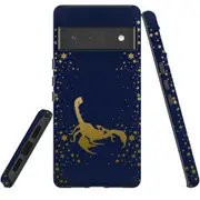 For Google Pixel 6 Pro Case Tough Protective Cover Scorpio Drawing