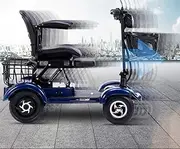 4 Wheel Mobility Scooter 380W Heavy Duty Mobility Scooters for Seniors Adults 200kg Capacity 48v 20ah Portable Folding Mobility Scooter Elderly-Full LED Lighting (Color : B)