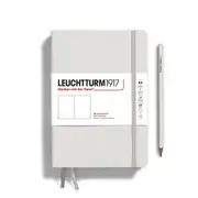 Hardcover Medium A5 Notebook, 251 Pages, Plain (Light Grey)