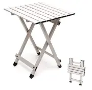Folding Camping Table - Lightweight Aluminum Portable Picnic Table,