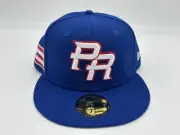 New Era 59 Fifty Puerto Rico WBC Size 7 1/2 Fitted Flag Hat Blue Red White