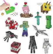 TRUZ Kids Diamond Painting Stickers Kits,5D DIY Diamond Painting Kits Gem Art Crafts for Children Diamond Dots Mosaic Kits for Girls,Boys and Adults (Game Characters)