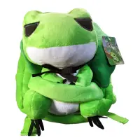 在飛比找momo購物網優惠-【GCT玩具嚴選】日本青蛙絨毛雙肩背包(旅行青蛙 背包 旅行