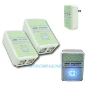 2X USB 4 PORTS WALL ADAPTER POWER CHARGER FOR LG G2 OPTIMUS G PRO KINDLE FIRE HD