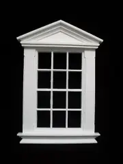 Window: Georgian 12 Pane Pedimented Window Jacksons Miniatures 1/12 scale B05