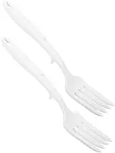 iplusmile 2pcs Silicone Pasta Forks Reusable Serving Utensils for Noodles Mixing Stirring High Heat Resistant Easy to Clean Kitchen Tools Non Slip Grip for Comfort