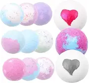 Healeved 12pcs Bath Salt Ball Foaming Body Wash Lotion Salt Bath Travel Bath Lovely Bath Aroma Bath Ball Bathing Bubble Making Ball Sea ​​salt