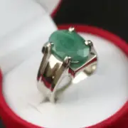 Real Zamurd Ring Punjsher Ring Handmade Ring Green Emerald Panna Ring Silver 925