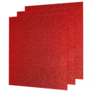 3Pcs Red Glitter Acrylic Sheets 1/8" Thickness 12" x 12" PMMA Sheets