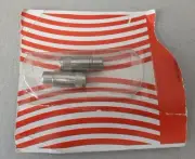 Female RCA Jack to Female 1/8" 3.5mm Audio Adapter (2 Pack) Connector Silver NOS