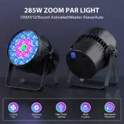 285W LED Zoom RGBW Par Can Light Spot Strobe Party Disco DJ Stage Wash Lighting