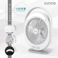 在飛比找Yahoo!奇摩拍賣優惠-KINYO 桌立兩用充電風扇 6吋 循環扇 桌扇 立扇 UF