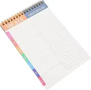 ERINGOGO A5 Size Schedule Book Planner Spiral Binding Daily Planner Notepad and Tear off Memo Tabs for Organization