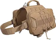 EXCELLENT ELITE SPANKER Pack Hound Dog Saddle Bag Backpack for Travel Camping Hiking Medium & Large Dog with 2 Capacious Side Pockets (COB-M)
