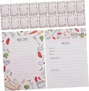 HAKIDZEL 50pcs Household Recipe Card Sheets Paper Recipe Cards Double-sided Printing Cooking Note