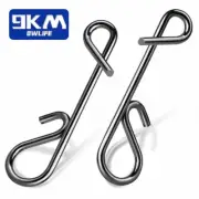 9KM 100Pcs Fishing Snaps Fishing Line Connector Knotless Snaps Crankbait Clips