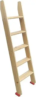 3.3/4 / 4.9 Ft Bunk Bed Ladder Wooden, Loft Bed Ladders for Kids Bedroom Dormitory Double Elevated Bed, with Anti-Skip Foot, 1m 1.25m 1.5m Tall (Size : 100cm/3.3ft Length)