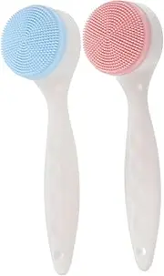 VICASKY 2PCS Face Cleansing Brush Manual Massage Facial Brush for Deep Cleaning Color Suitable for All Ages Family and Friends Random Color