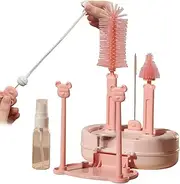 Travel Bottle Cleaner Kit, Bottle Cleaner Brush Set, Nipple Cleaning Tool and Storage Box for Teapot and Tableware