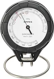 EMPEX FG-5190 Barometer, Analog Tabletop, Compact Barometer, Made in Japan, Black [Strap Included
