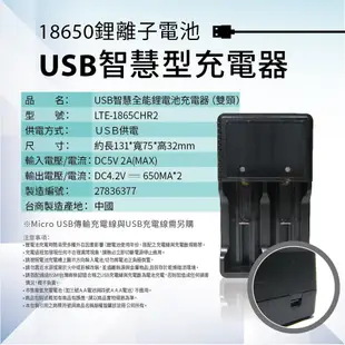 日本三洋原廠18650 全新高效能高容 2600mAh 鋰電池+USB充電器 --- 免運