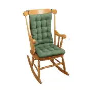 Rocking Chair's Seat & Back Solid Cushion Green Secure Soft Pad Polyester Fill