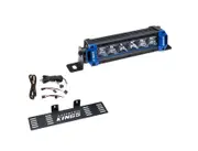 Kings 6" Single Row LED Light Bar + Number Plate Bracket + Wiring Harness Kit