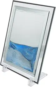 HONITANO Quicksand Painting Ornaments Flowing Desktop Moving Table Colored Unity Sand Art Beach Decor Decorations Office Desk Decor Quicksand Decoration Ordinary Glass Blue