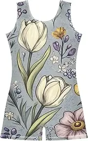 [Caihoyu] Gymnastics Leotard for Girl Toddlers Ballet Unitard for Exercise, Playing, Biketard