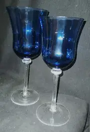 Lenox Ensemble Cobalt set of water and wine glasses