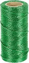 uxcell 1.5mm Metallic String, 16 Ply Decorative Metallic Bakers Twine Thread Cord Rope for Gift Wrapping DIY Crafts Making Ornament Decor, Green, 55Yards