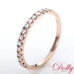 【DOLLY】0.35克拉 輕珠寶18K玫瑰金鑽石戒指
