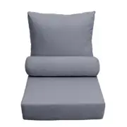 AD001 Knife Edge Large Deep Seat Back Rest Bolster Cushion Insert Slip Cover Set