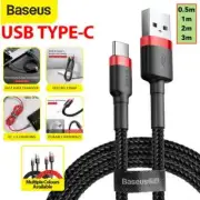 Baseus USB To Type C Charger Cable 3A Fast Charging Data Cord Samsung iPhone 15