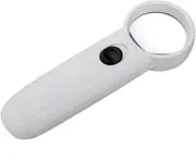 CTIRCHIU Handheld LED Illuminated Magnifying Glass Lightweight LED Magnifier for Reading Jewelry and Detail Inspection Durable Optical Glass Lens for Seniors