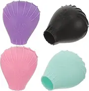 DONFAMDS 4Pcs Silicone Makeup Brush Holder Travel Brush Covers Thin Easy Clean Makeup Storage Organizer Brushes for Artists Enthusiasts